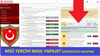 MSÜ TERCİHLERİ NASIL YAPILIR GÖRÜNTÜLÜ ANLATIM MİLLİ SAVUNMA ÜNİVERSİTESİ SUBAY ASTSUBAY ALIMI [upl. by Yelyab]