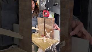 Inlay Resawing on the Harvey Bandsaw by TwoMooseDesign woodworking woodworker diy tools [upl. by Nakre]