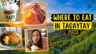 ENG SUB WHERE TO EAT IN TAGAYTAY 2023  Tagaytay Vlog [upl. by Ahsitahs599]