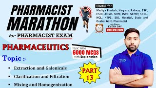 PHARMACIST EXAM MARATHON CLASS 13  P Ceutics 576625 Questions Extraction Filtration amp Mixing [upl. by Nnaasil]