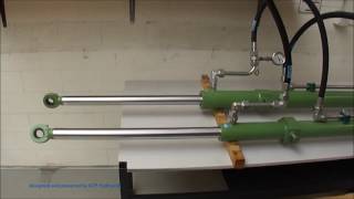 Synchronized hydraulic cylinders  Gleichlauf Hydraulik Zylinder [upl. by Ydnir]