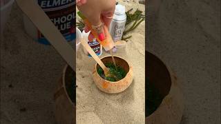 I Made SLIME at THE BEACH 😱🏖️🌊👙how to make slime [upl. by Elkcim]