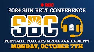 Sun Belt Football Coaches Media Availability  October 7th [upl. by Theresina698]