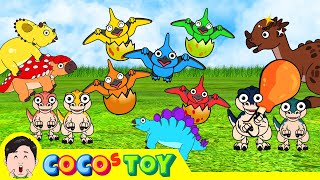 60minㅣA collection of baby dinosaurs great adventureㅣkidstoon dinosaur namesㅣCoCosToy [upl. by Nepil155]