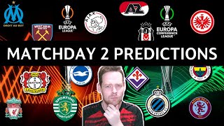 My Europa League and Europa Conference League Predictions Matchday 2 [upl. by Regni]