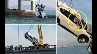 Video Viral  Mazda CX5 SUV akhirnya dinaikkan di Jambatan Pulau Pinang [upl. by Ducan]