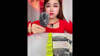 Asmr eating ice cream flavor dark milk Crispy delicious short video [upl. by Atnoled953]