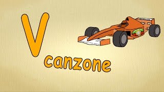 italiano cartoni animati  la lettera V  apprendere italiano per bambini [upl. by Conni]