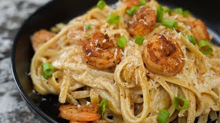 25 Minute Creamy Cajun Shrimp Alfredo​ [upl. by Arutak]