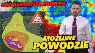 ZALANIA POWODZIE SILNY WIATR I BURZE ZABLOKOWANY NIŻ GENUEŃSKI Vb BORYS Ostrzeżenia [upl. by Lezirg307]