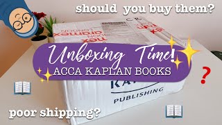 ACCA BOOKS UNBOXING 📦  HOW TO BUY ACCA BOOKS  Kaplan Publishing UK [upl. by Evelunn272]