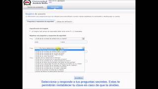 Tutorial Inscripción Autoservicio Restablecimiento contraseña Intranet U Andrés Bello [upl. by Vinay]