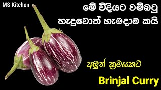 වම්බටු රසටම කන්න මෙහෙම හදන්න  Wambatu  Brinjal  Eggplant Curry  mskitchen3708 [upl. by Argus]