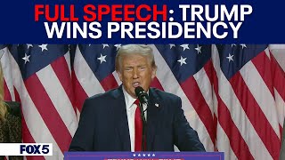 FULL SPEECH Trump projected winner of 2024 presidential election [upl. by Noxid]