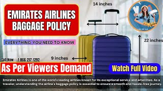 Emirates Airlines Baggage Policy  Everything you need to know about carryon luggage rules [upl. by Jonas681]