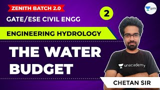 The Water Budget  Lec 2  Engineering Hydrology  GATEESE Civil Engineering  Chetan Sir [upl. by Bently]