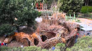 Patrick Dougherty Time Lapse  Peekaboo Palace [upl. by Pansir]