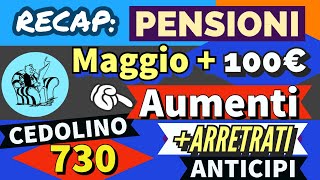 📌 RECAP 👉 PENSIONI MAGGIO ANTEPRIMA NOVITÀ ANTICIPI  100€ per chi STIME RIVALUTAZIONE 2025 [upl. by Urias]