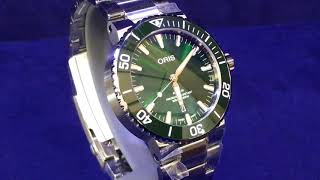 Unboxing the Oris Green Dial Aquis Dive Watch [upl. by Akimyt]