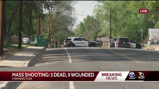 Farmington New Mexico mass shooting 3 dead 9 injured including 2 officers [upl. by Llet]