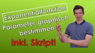 Parameter der Exponentialfunktion graphisch bestimmen mit SKRIPT [upl. by Ambert372]