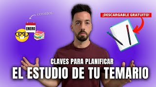 Cómo PLANIFICAR el ESTUDIO del TEMARIO de OPOSICIONES 🧠📚 [upl. by Sophie]