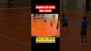 Drill latihan Libero pemain voli jepang jepangvolleyball volijepang líbero [upl. by Denyse334]