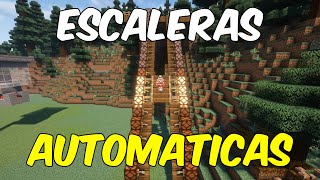 CÓMO HACER ESCALERAS AUTOMÁTICAS EN MINECRAFT  TUTORIAL FÁCIL  PERFECTO PARA PRINCIPIANTES [upl. by Omar755]