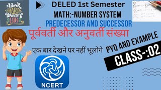 UPDELED BTC1st Sem Number system Questions amp Successor and Predecessor Class 02 HindiampEnglish [upl. by Yrelbmik293]