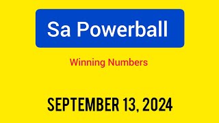 Sa Powerball Results Friday 13 September 2024  Powerball Plus Result [upl. by Annemarie]