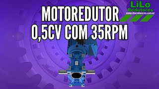 Motoredutor WCG01 com Motor de 05cv e 35rpm Weg Cestari Trifásico 150 NDJ [upl. by Suiraj]