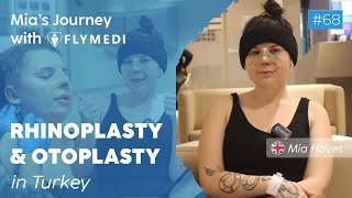 Rhinoplasty amp Otoplasty in Turkey Mias Journey [upl. by Elleiad]