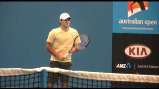 Roger Federer practice Australian Open 2011 [upl. by Moraj]