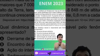 ENEM 2023  Placas tectônicas orogênese  Gabarito comentado [upl. by Tap]