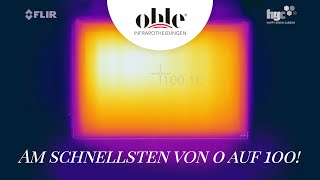 Infrarotheizungen von OHLE heizen sich sehr schnell auf [upl. by Shanie]