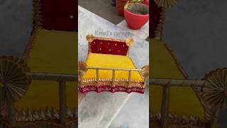 How to make bed 🛏️ for Laddu Gopal ji🙏🏻 at home 🏠 shorts laddugopal youtubeshorts bed [upl. by Aynor]