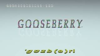 gooseberry  pronunciation in British English three voices  accents [upl. by Htezzil]