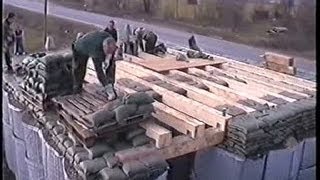 Construction Work of Bunker Shelter with Hesco Bastion Barriers – Danske Soldater [upl. by Rtoip449]