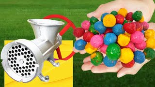 New Experiment MEAT GRINDER Vs colourfull laddu NEW VIDEO ASMR [upl. by Bonnice]