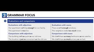 U33 GRAMMAR FOCUS Evaluations and comparisons [upl. by Nakhsa]