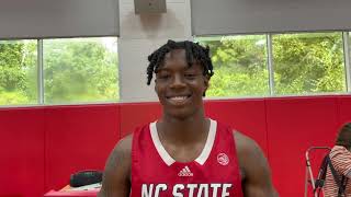 NC State freshman guard Treymane Parker interview [upl. by Hareemas]