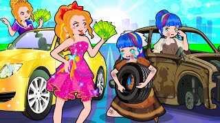 Rich vs Broke Princess  Very Sad Story But Happy Ending  Poor Princess Life Cartoon Animation [upl. by Reba]