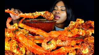 KING CRAB SEAFOOD BOIL MUKBANG  ASMR SEAFOOD BOIL  SHRIMP  SEAFOOD BOIL  MUKBANG  ASMR EATING [upl. by Enetsirhc]