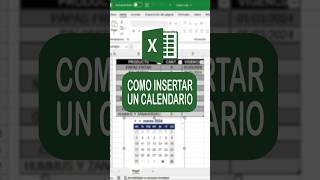 COMO INSERTAR UN CALENDARIO EN EXCEL Excel Exceltips Exceltutorial Shorts Youtubeshorts Short [upl. by Laband401]