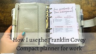 How Im using the Franklin Covey Compact FCC for work [upl. by Jerusalem]