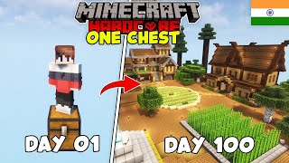 I Survived 100 Days on ONE CHEST in Minecraft Hardcore HINDI [upl. by Nuriel]