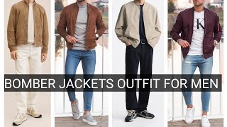 Bomber jacket 🧥 outfit for men in 2024 winter wear akshaygaruda [upl. by Peltz]