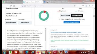 Cara mengecek Plagiasi Plagiarism dengan Duplichecker [upl. by Dirk979]