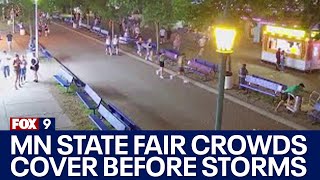 MN State Fair Fairgoers run for safety as storms roll through [upl. by Denyse]