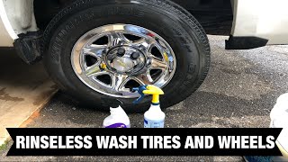 How To Rinseless Wash Tires And Wheels With Optimum No Rinse And Super Clean [upl. by Meil]